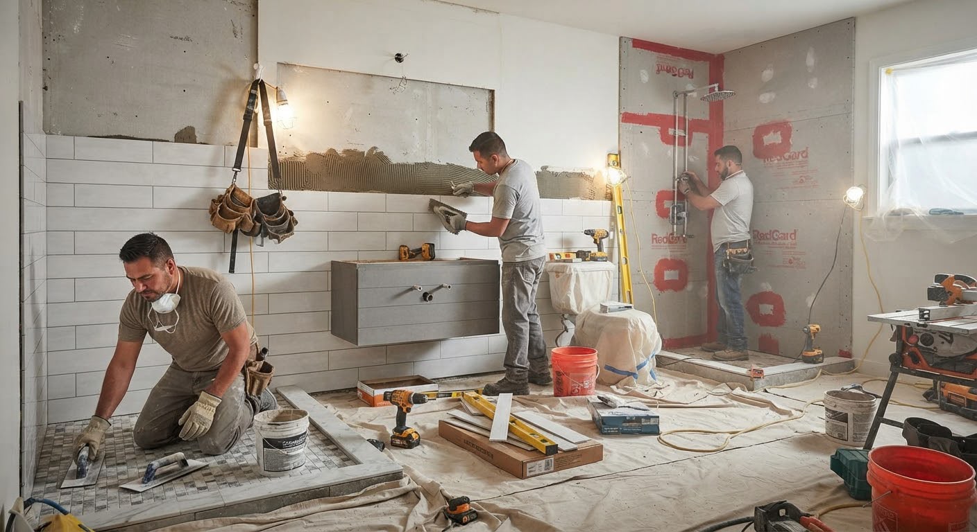 Bathroom tiling and renovation