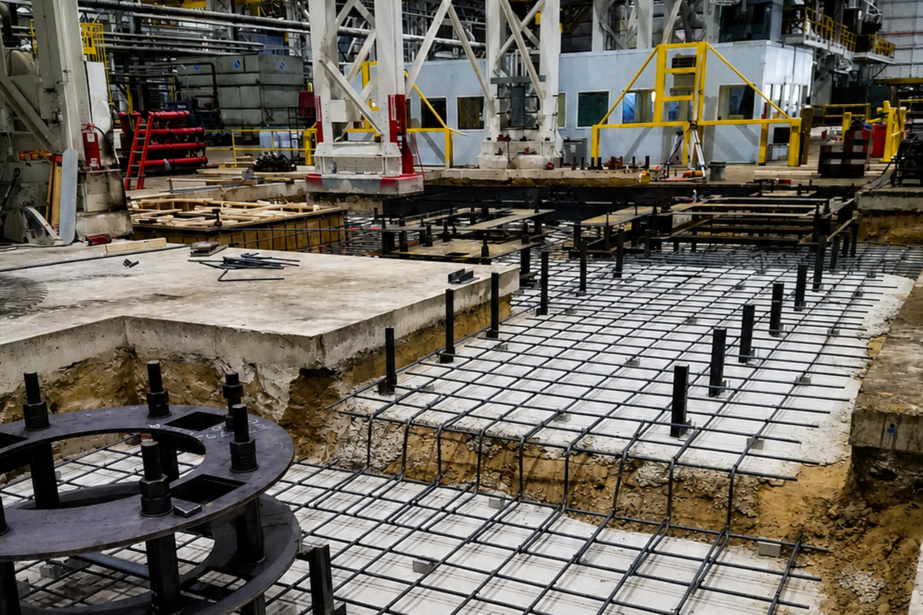 Heavy-duty concrete structural base