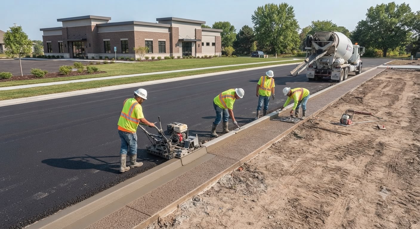 Concrete curbing and borders