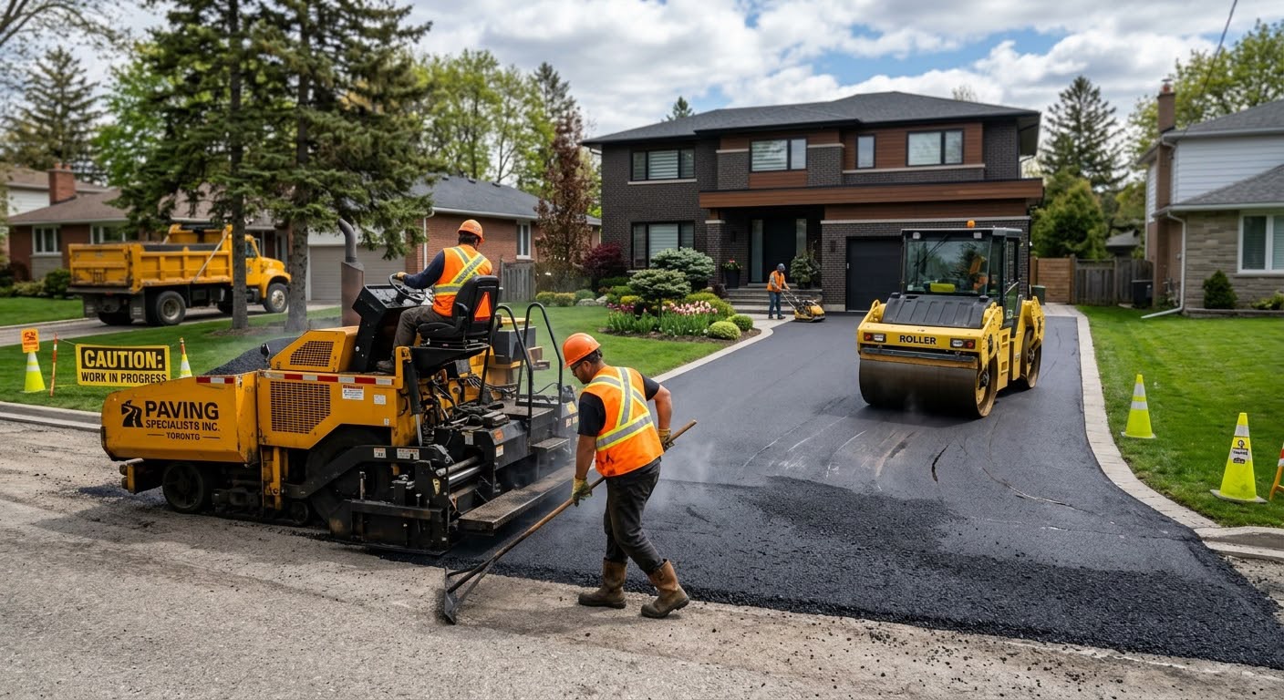 Residential asphalt paving project