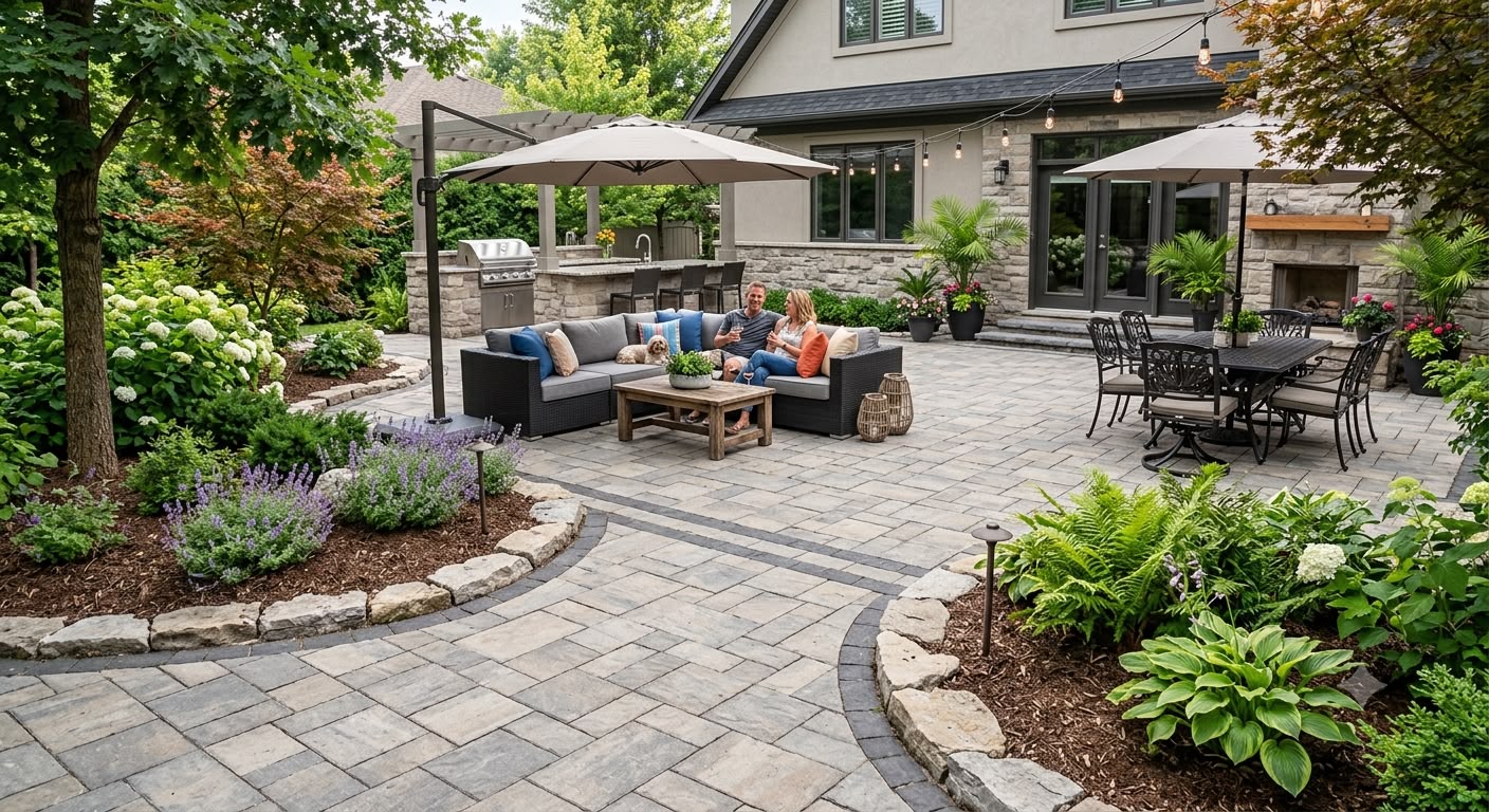 Premium outdoor interlocking living space