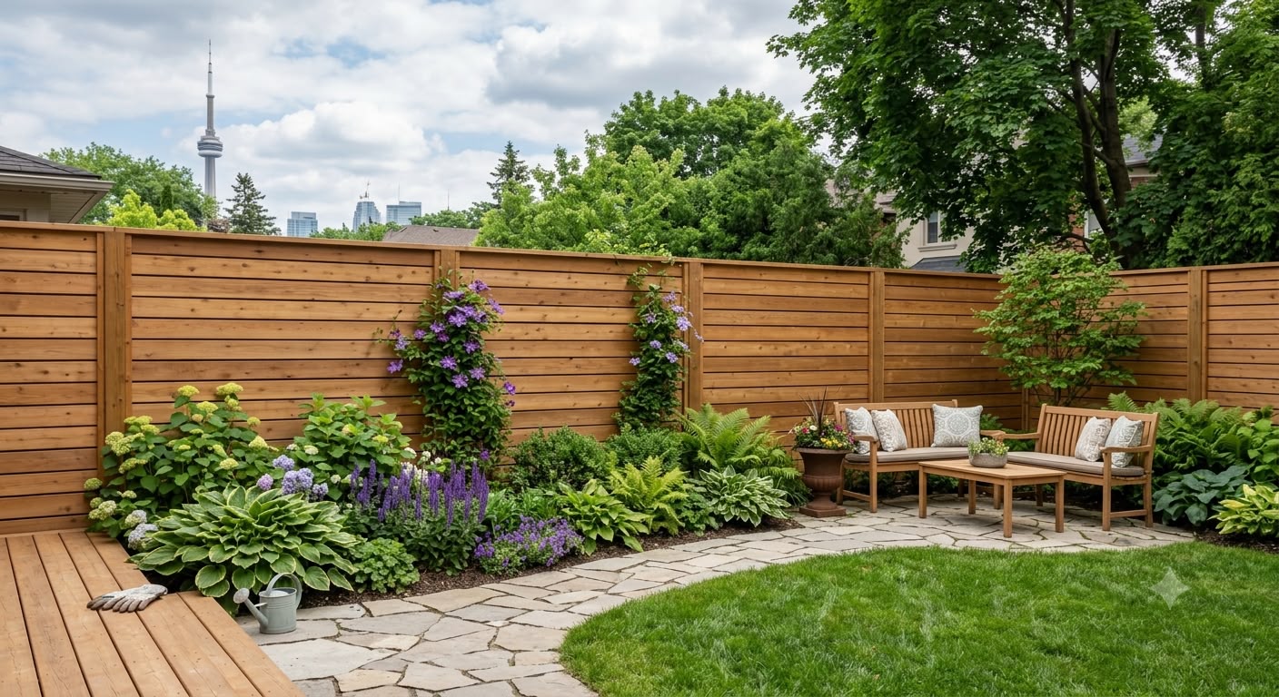 Architectural privacy fence