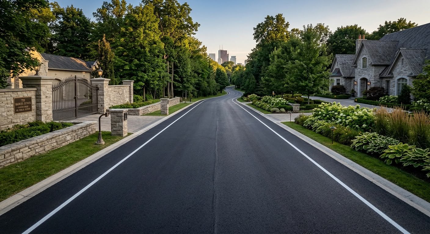Private road asphalt paving