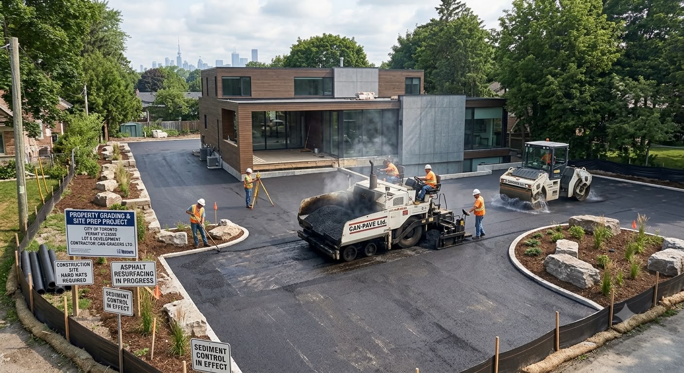 Asphalt driveway resurfacing